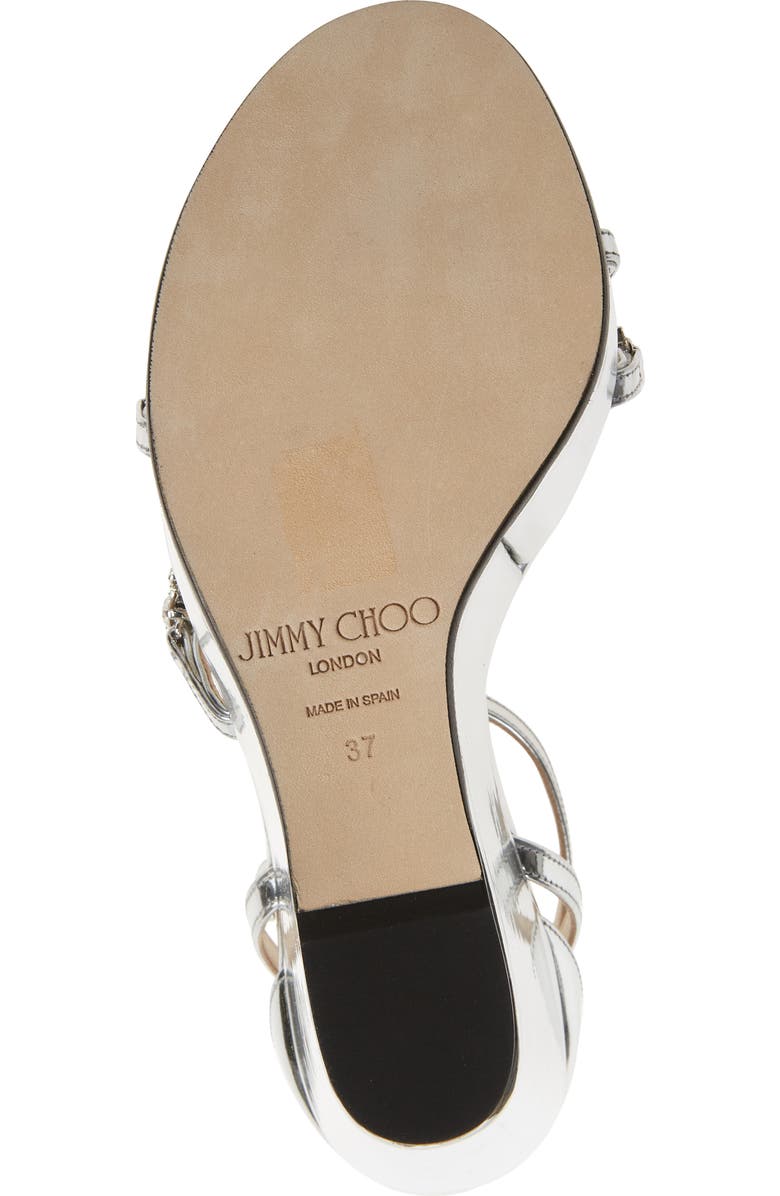 Jimmy Choo Bing Crystal Embellished Platform Wedge Sandal, Alternate, color, Silver/ Crystal