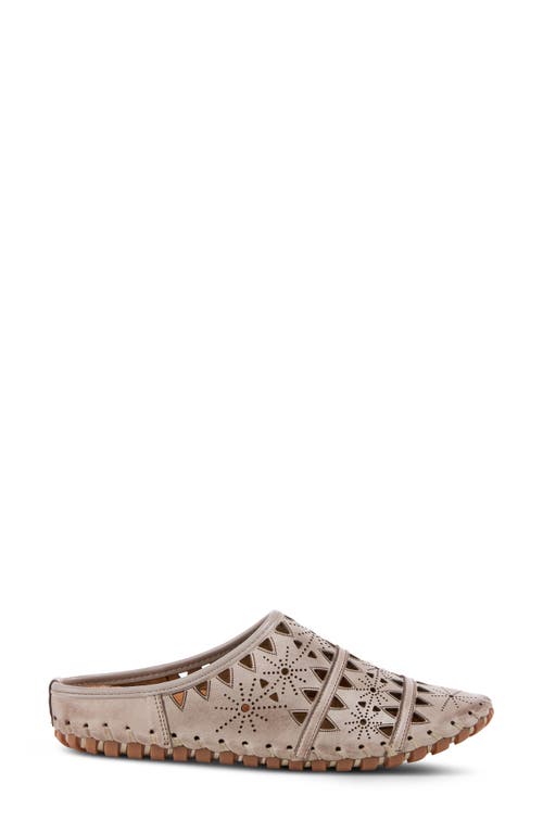 Spring Step Fusilade Leather Mule In Grey