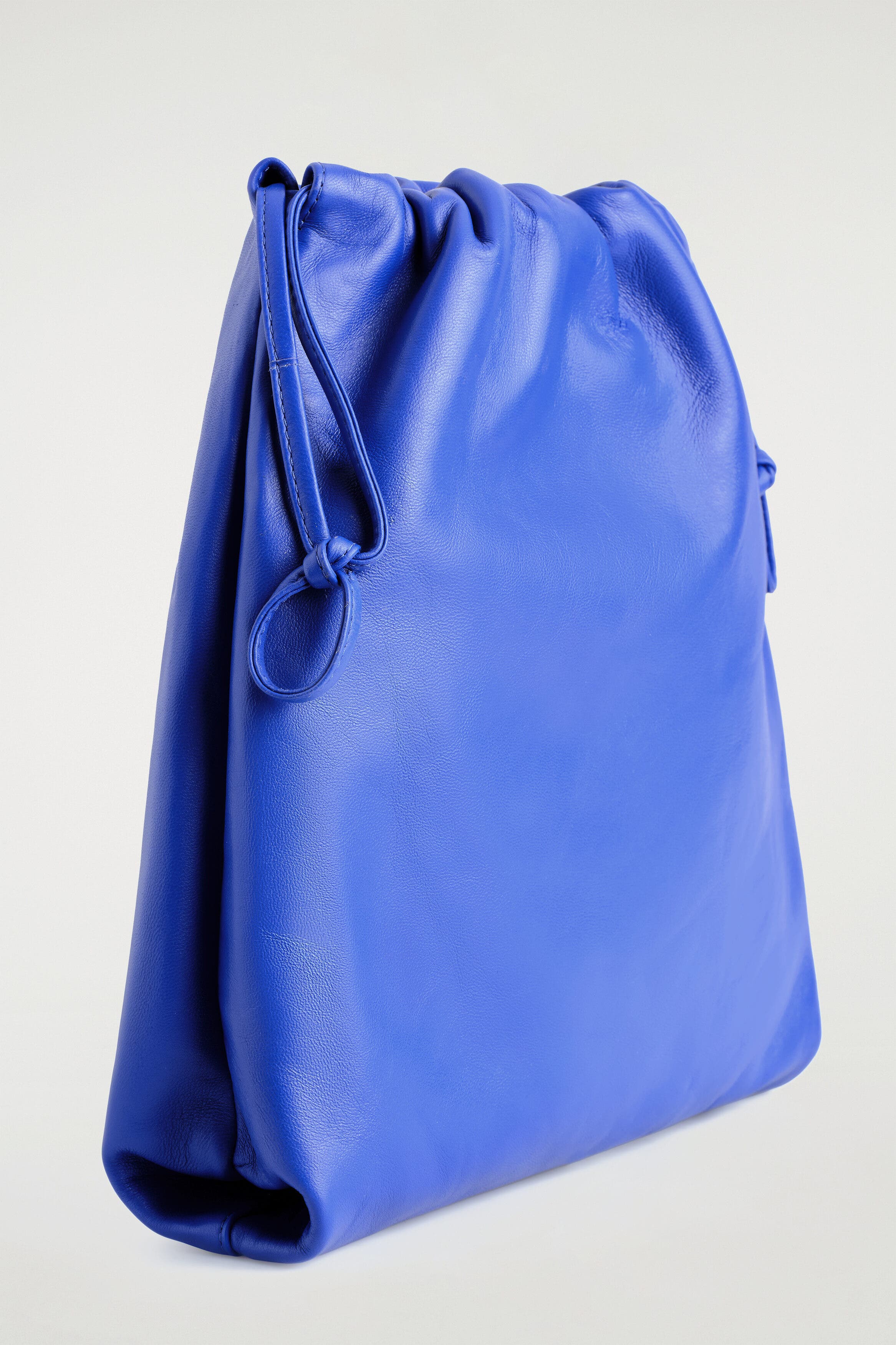Drawstring Crossbody Bag - Leather, Alternate, color, COBALT BLUE