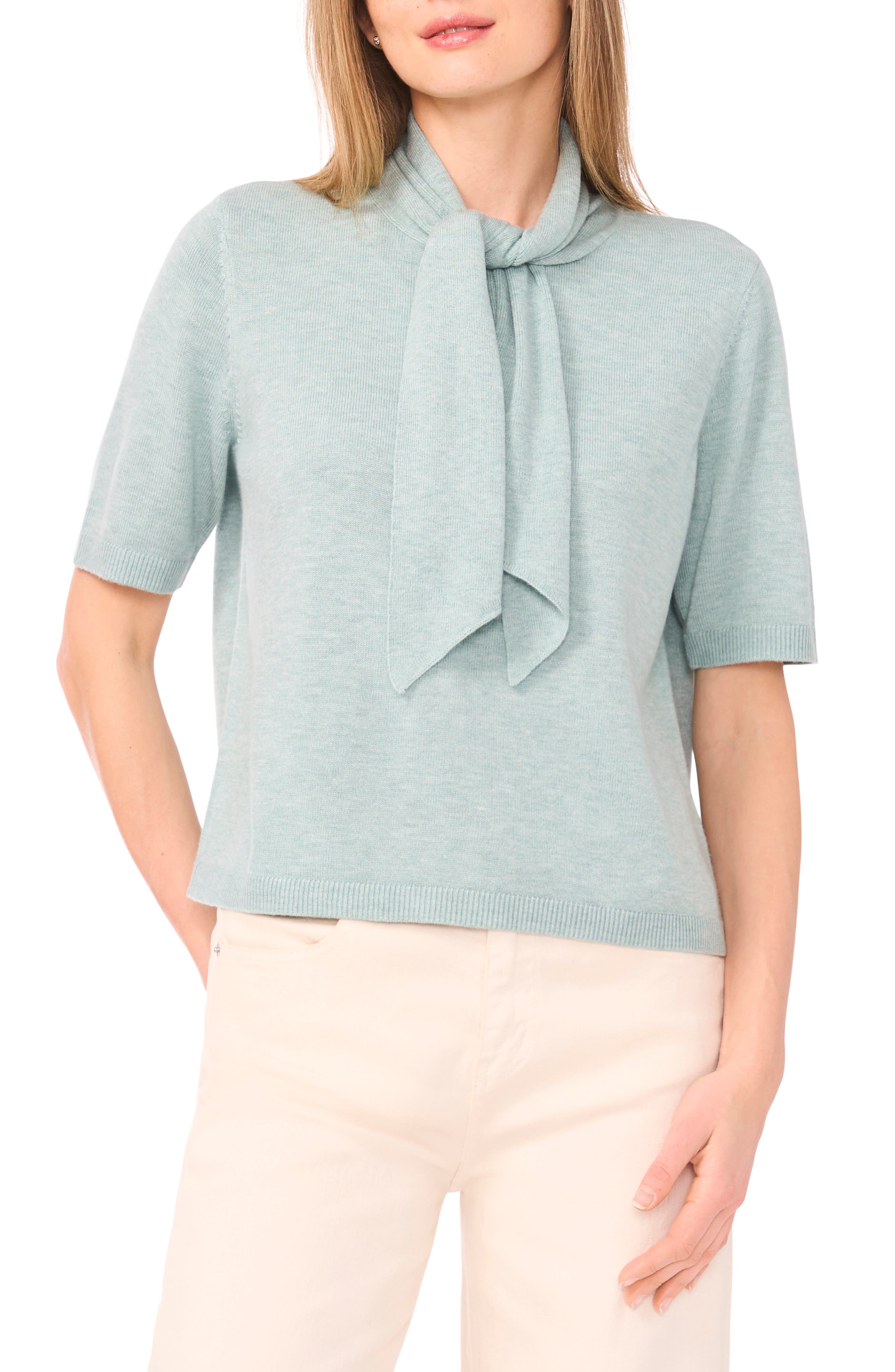 Halogen® Tie Neck Top