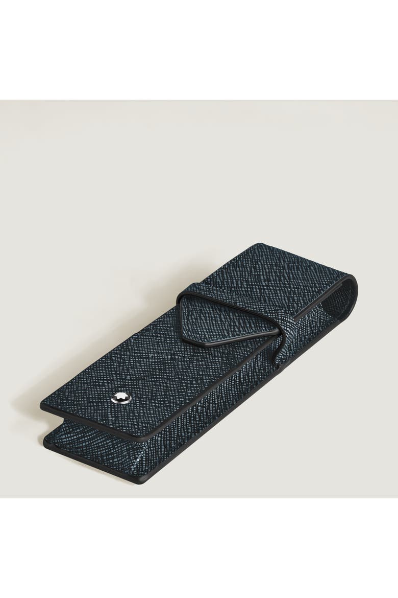 Sartorial Leather 2 Pen Pouch, Alternate, color, BLUE