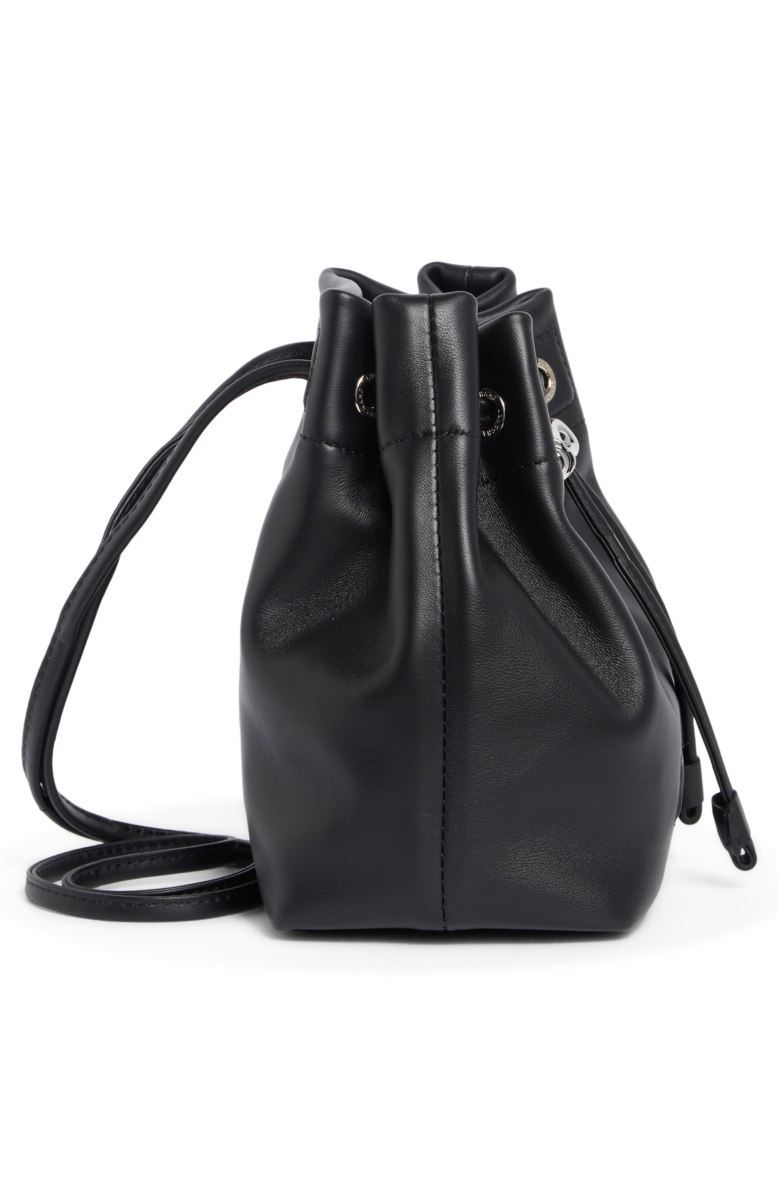Longchamp Mini Bucket Bag, Alternate, color, Black