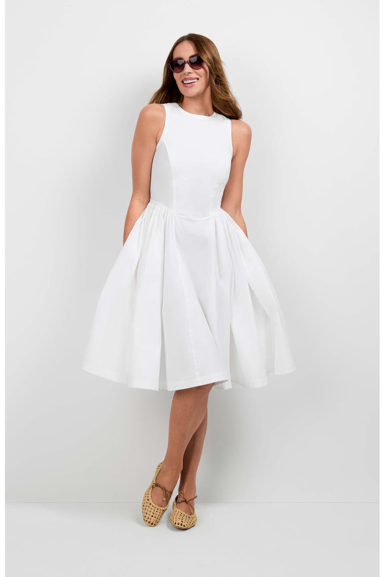 Lombardy Midi Dress, Alternate, color, White