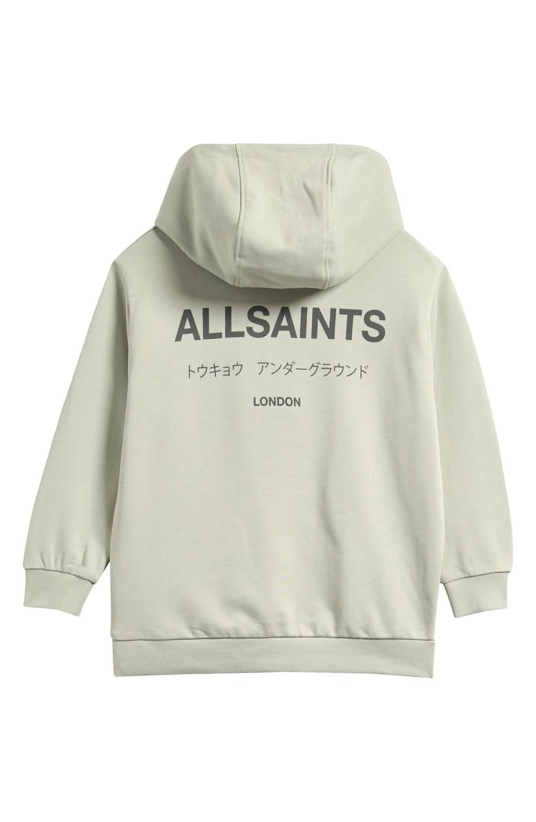 smALLSAINTS by ALLSAINTS Kids' Underground Oversize Hoodie, Alternate, color, Green