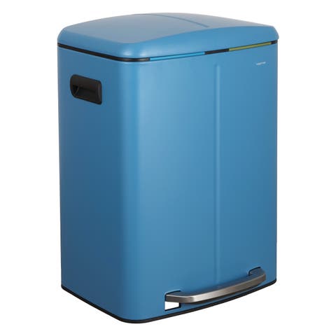 Marco Rectangular Dual Compartment Trash Can with Soft-Close Lid
