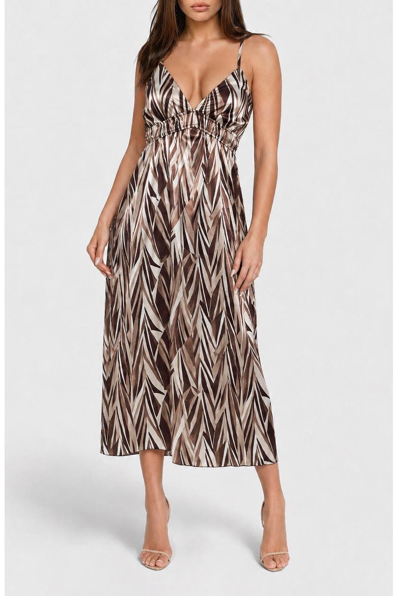 Printed Chiffon Maxi Dress, Main, color, ANIMAL