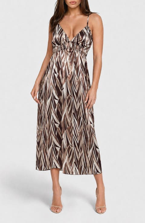 Printed Chiffon Maxi Dress