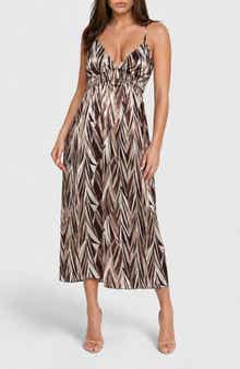 Printed Chiffon Maxi Dress