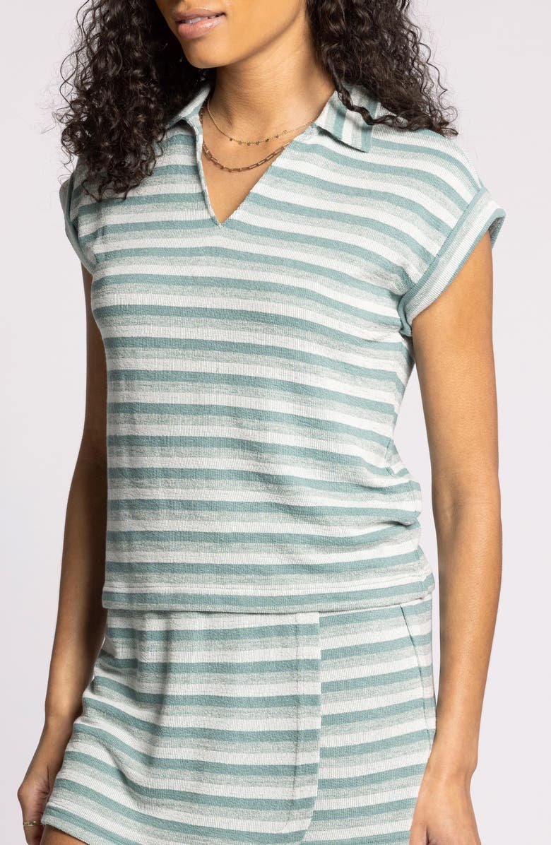 Thread & Supply Yori Stripe T-Shirt, Alternate, color, Jade White