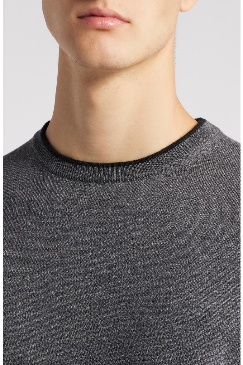 Mélange Wool Sweater, Alternate, color, GREY