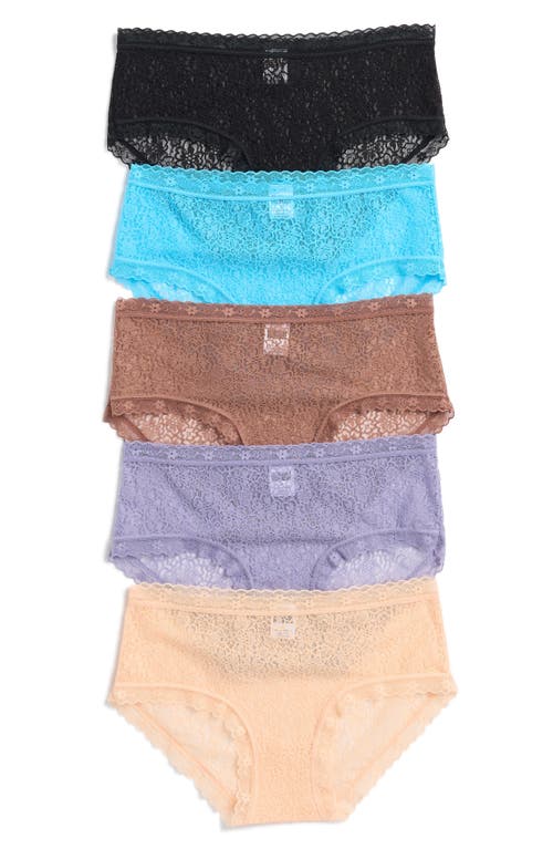 NORDSTROM RACK NORDSTROM RACK ASSORTED 5-PACK LACE HIPSTER BRIEFS
