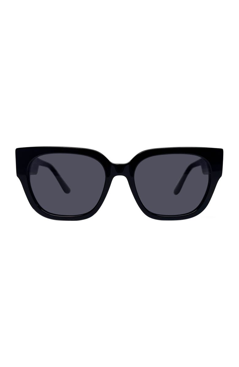 Rebecca Minkoff Mazey 54mm Studded Cat Eye Sunglasses, Main, color, Black