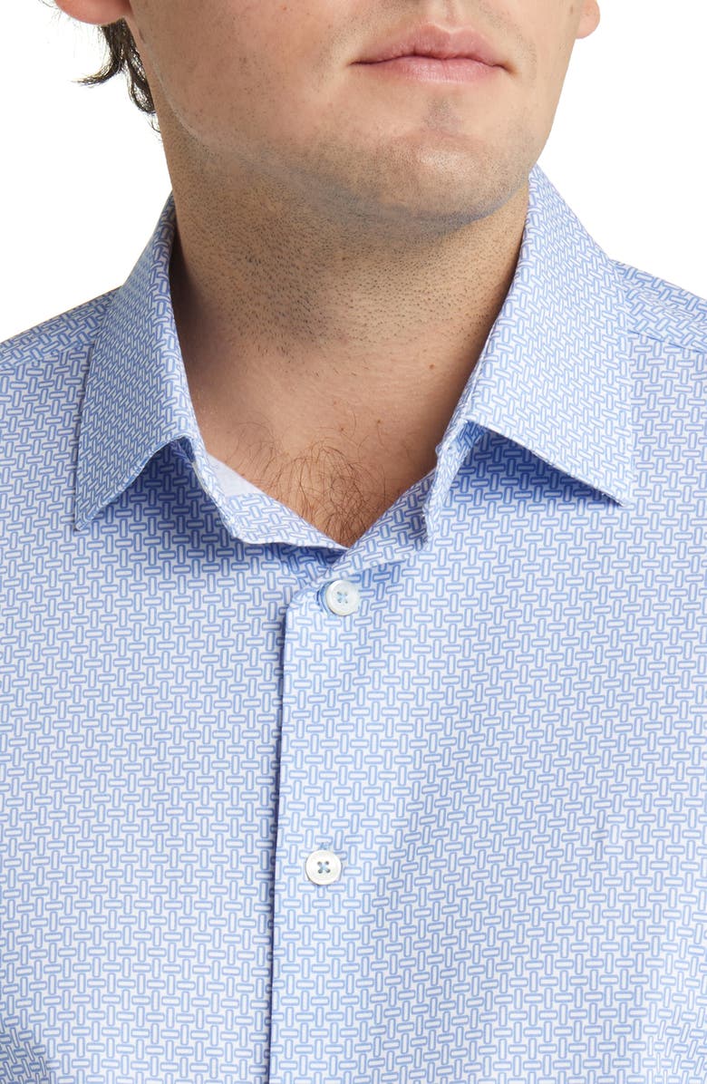 Bugatchi James OoohCotton<sup>®</sup> Geometric Print Button-Up Shirt, Alternate, color, 