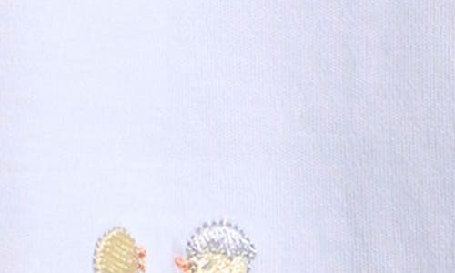 Kissy Kissy Hatchlings Embroidered Pima Cotton Footie & Hat Set In White