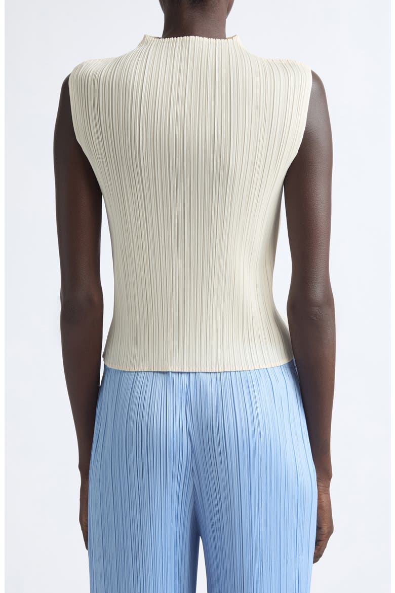 Monthly Colors August Pleated Sleeveless Top, Alternate, color, OFF WHITE