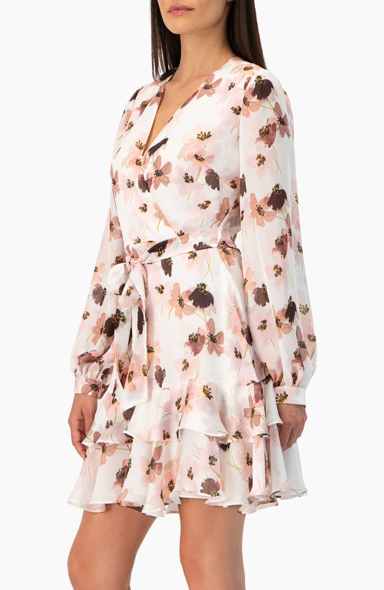 IVONNE Ruffled Skirt Short Floral Print Dress, Alternate, color, Multicolor