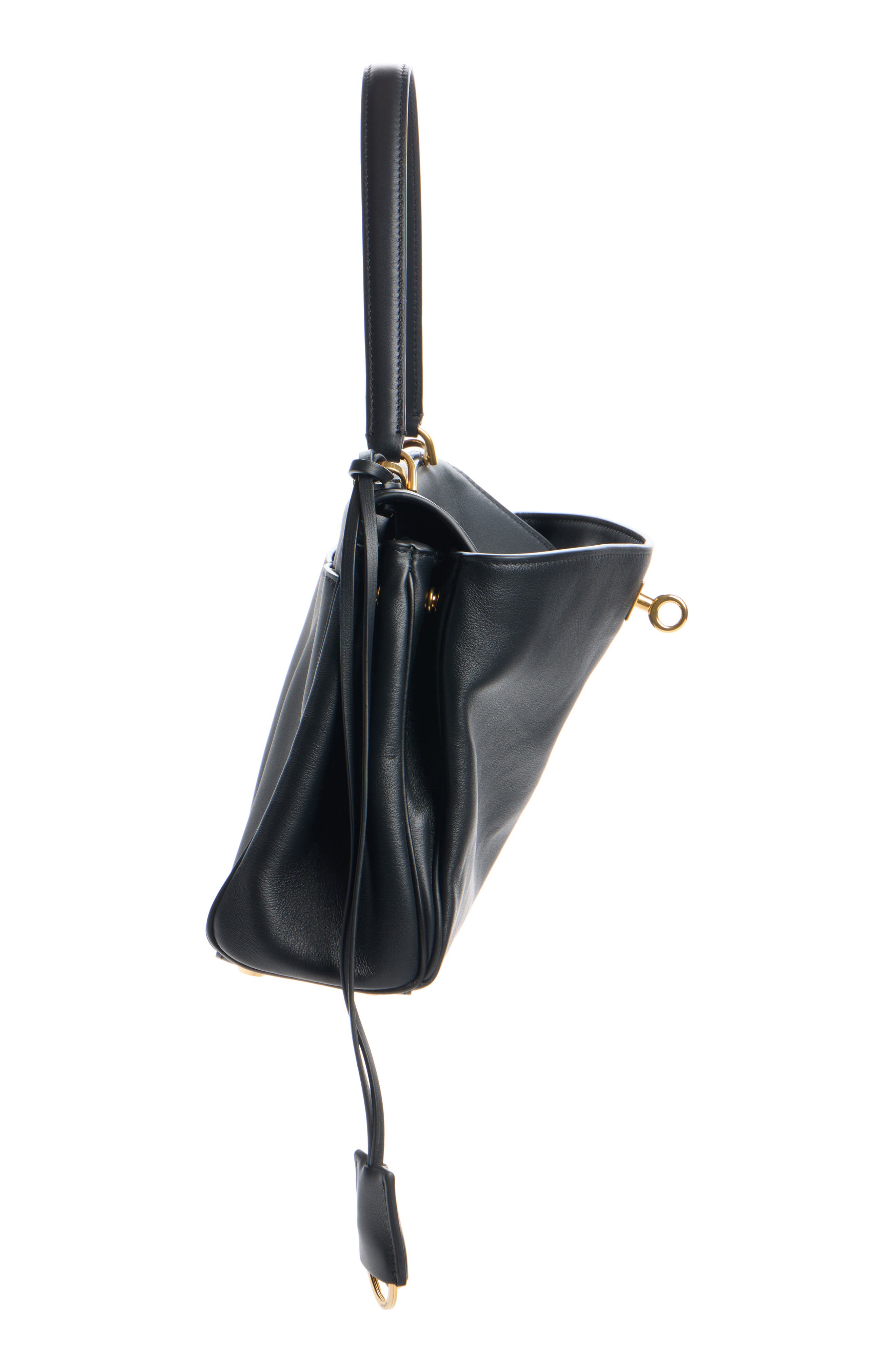 Balenciaga Mini Rodeo Leather Top Handle Bag, Alternate, color, 1000 Black