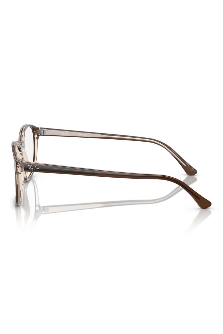 Phantos 50mm Round Optical Glasses, Alternate, color, LIGHT BROWN