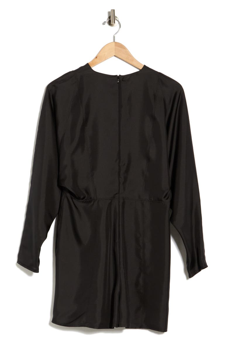 V-Neck Long Sleeve Jumpsuit, Alternate, color, BLACK
