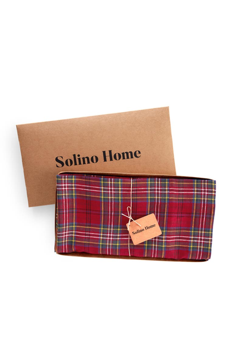 Solino Home Linen Tablecloth - Classic Tartan Plaid, Alternate, color, Red