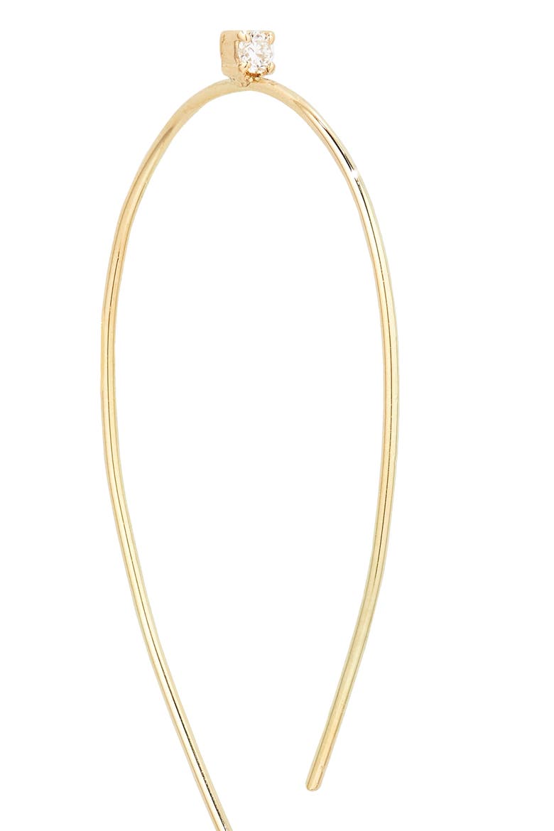 Hooked on Hoops Diamond Earrings, Alternate, color, YELLOW
