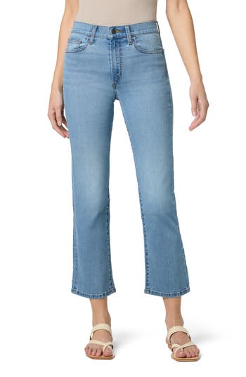 Joe's High Waist Crop Bootcut Jeans In Blue