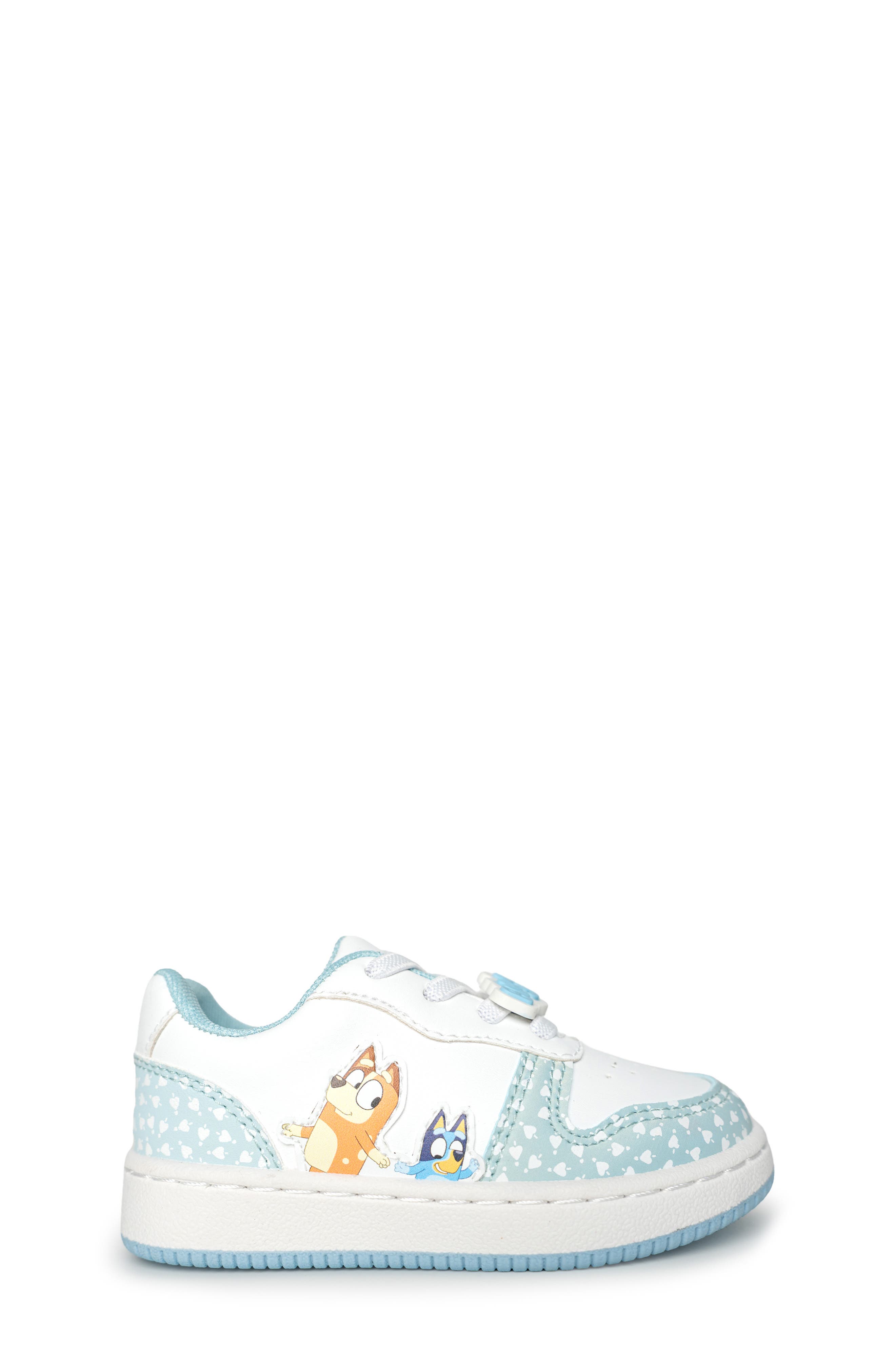 Kids' Bluey Court Sneaker, Alternate, color, WHITE/ BLUE