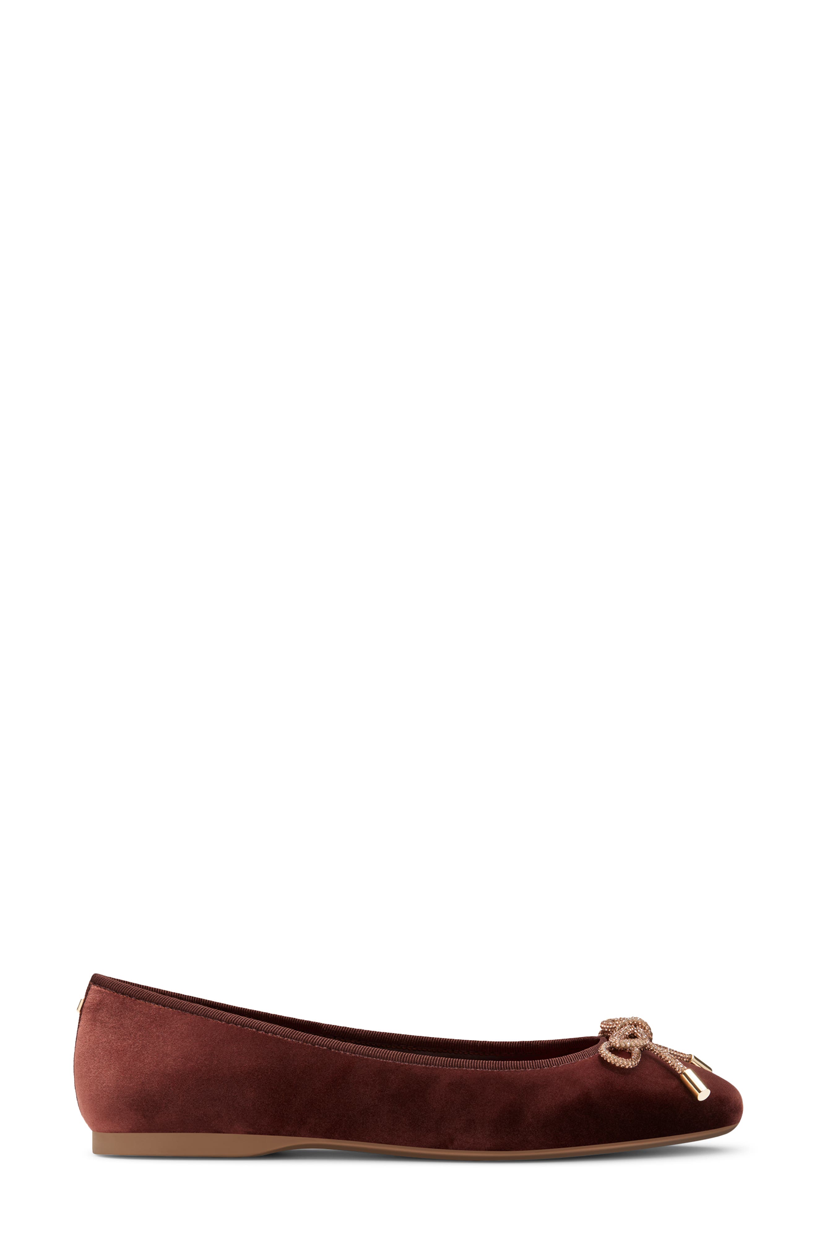The Hummingbird Flats Velvet, Alternate, color, BRANDY VELVET BOW