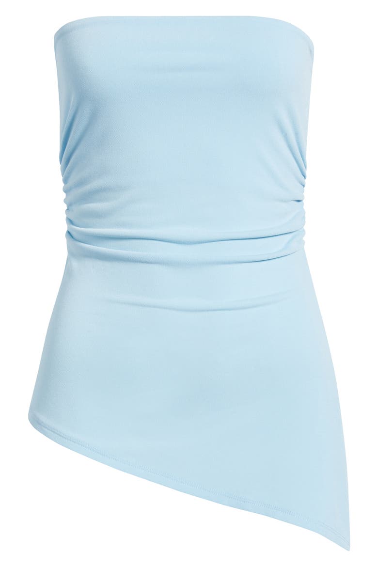Ines Asymmetric Hem Bandeau Top, Alternate, color, BLUE