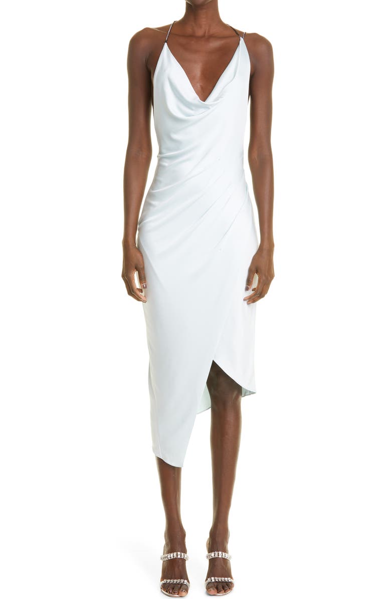 Et Ochs Hailey Cowl Neck Asymmetric Hem Midi Dress, Main, color, 