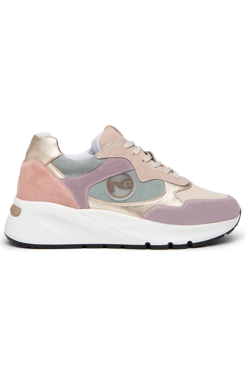 NeroGiardini Colorblock Sneaker, Alternate, color, Pastel Multi
