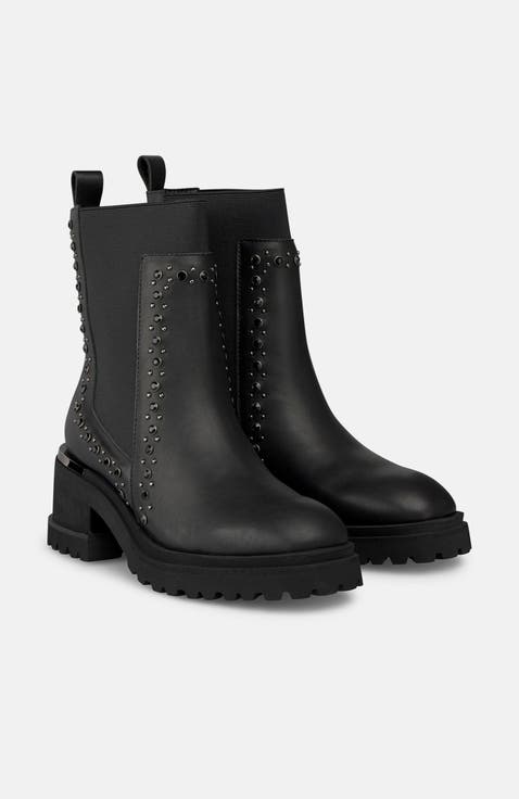 Wide Heeled Ankle Boot