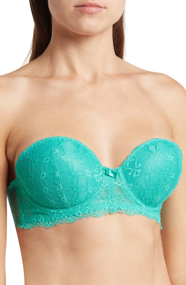SECRET LACE Lace Deep Plunge Underwire Balconette Bra, Alternate, color, 