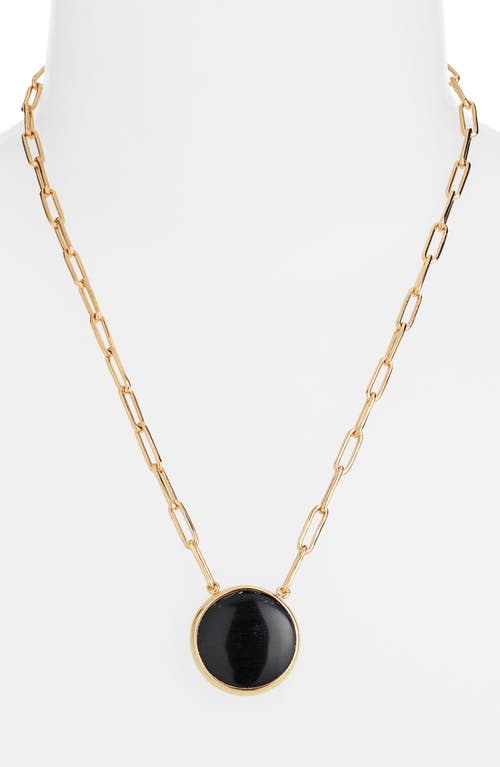 Soko Wazi Horn Statement Necklace In Gold/black