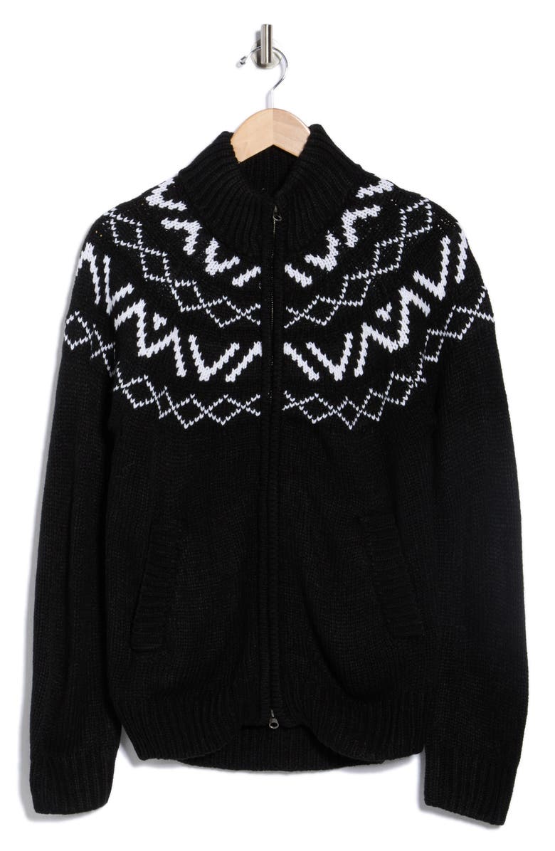 RDI Fair Isle Quarter Zip Pullover, Alternate, color, Black