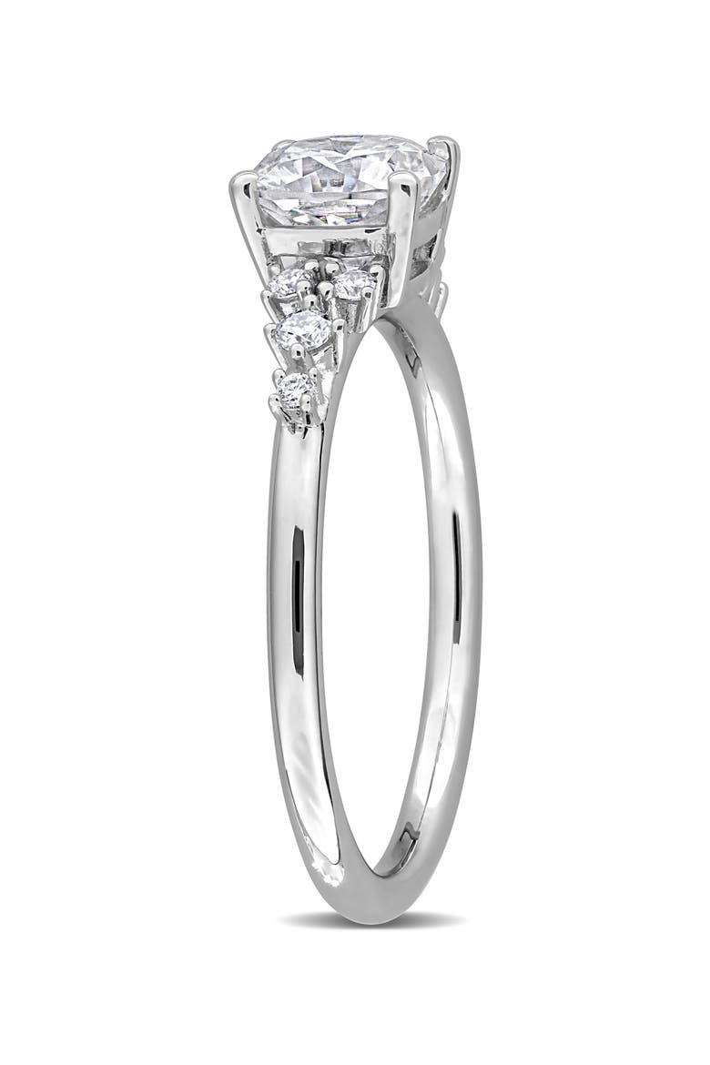 Cushion Cut Moissanite Ring, Alternate, color, WHITE