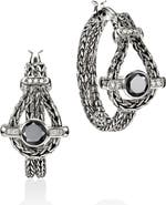 John Hardy Icon Hoop Earring, Sterling Silver, Black Sapphire (Nordstrom Exclusive)