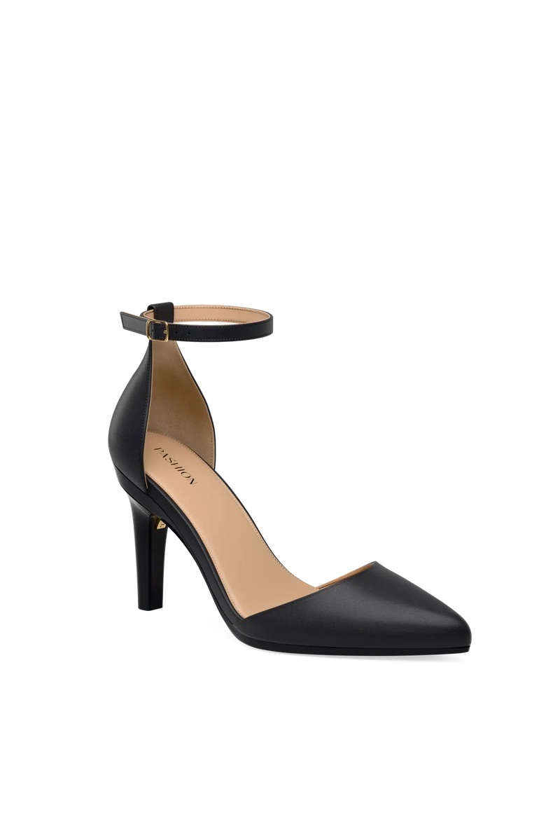 Pashion Footwear The D'Orsay 4" Stiletto Convertible Heel, Alternate, color, Coal Leather