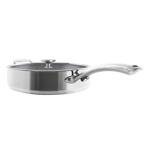 3.clad 5 Qt. Saute Skillet W/ Fusion Ti Nonstick Ceramic Coating And Glass Lid