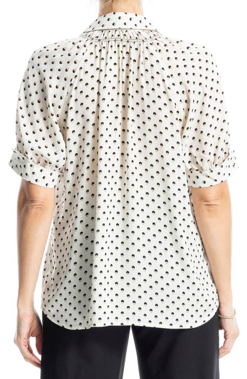 MAX STUDIO MAX STUDIO SHORT SLEEVE CREPE BLOUSE 
