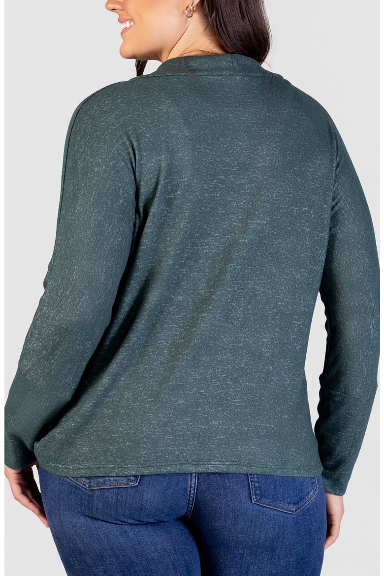 Curved Hem Bolero Jacket, Alternate, color, HUNTER