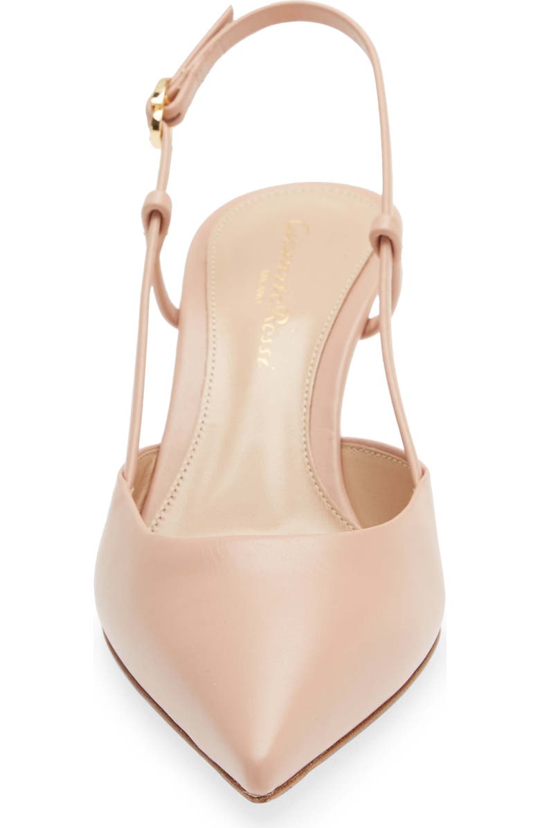Gianvito Rossi Kitten Heel Slingback Pointed Toe Pump, Alternate, color, Peach