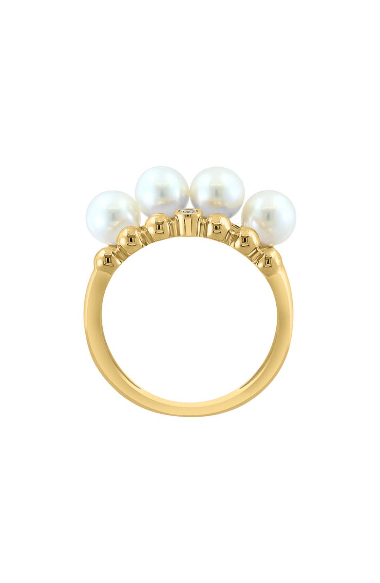 EFFY 14K Yellow Gold 5mm Freshwater Pearl & Diamond Ring - 0.03ct., Alternate, color, 