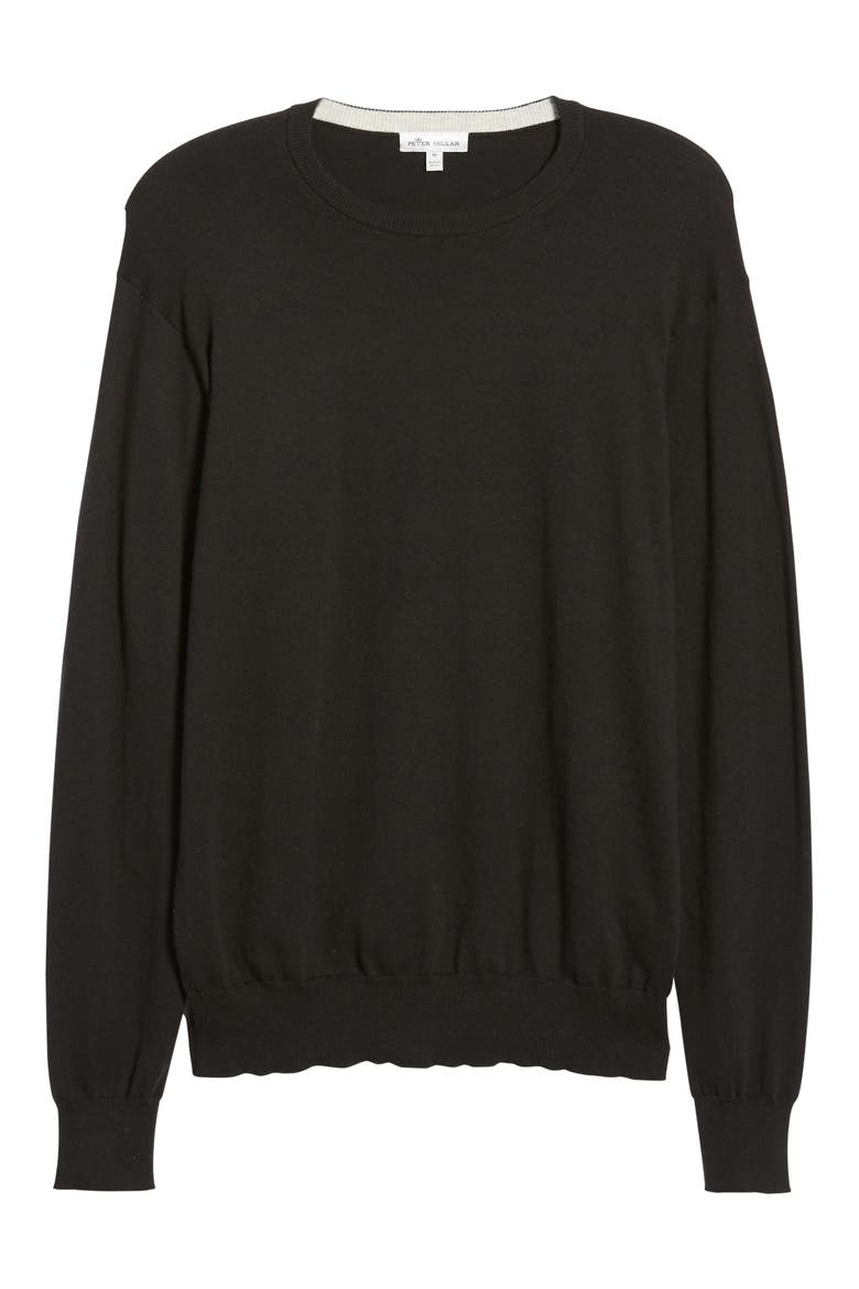 Crown Crewneck Sweater, Alternate, color, BLACK