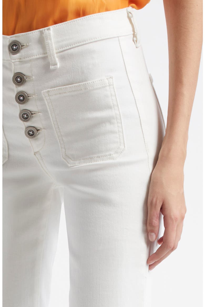 Cindy Exposed-Button Fly Wide Leg Jeans, Alternate, color, WHITE