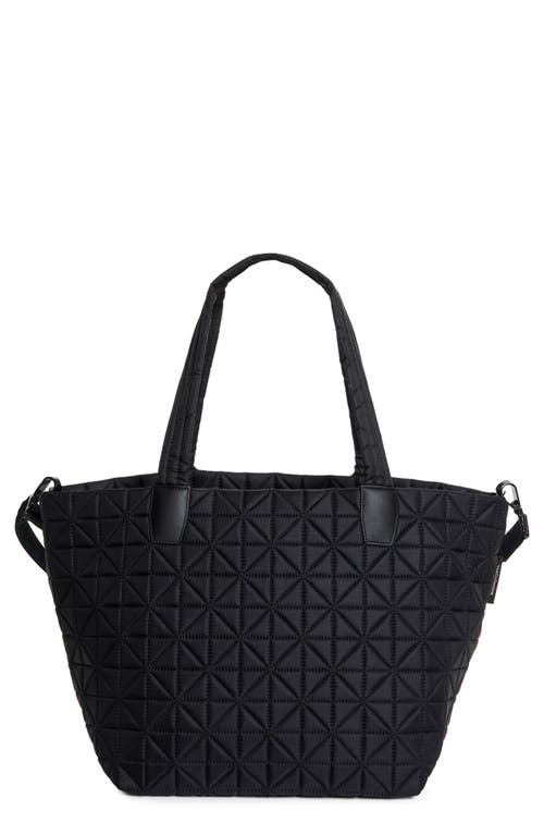 VeeCollective Medium Vee Quilted Recycled Nylon Tote in Black  product