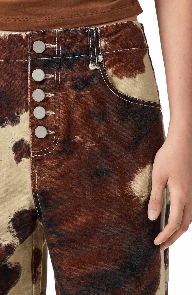 AllSaints Tay Carpenter Jeans, Alternate, color, Cow Print