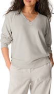 Eileen Fisher V-Neck Organic Cotton Sweatshirt