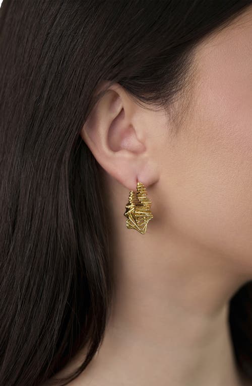 Saachi Geometric Triangle Hoop Earrings In Gold