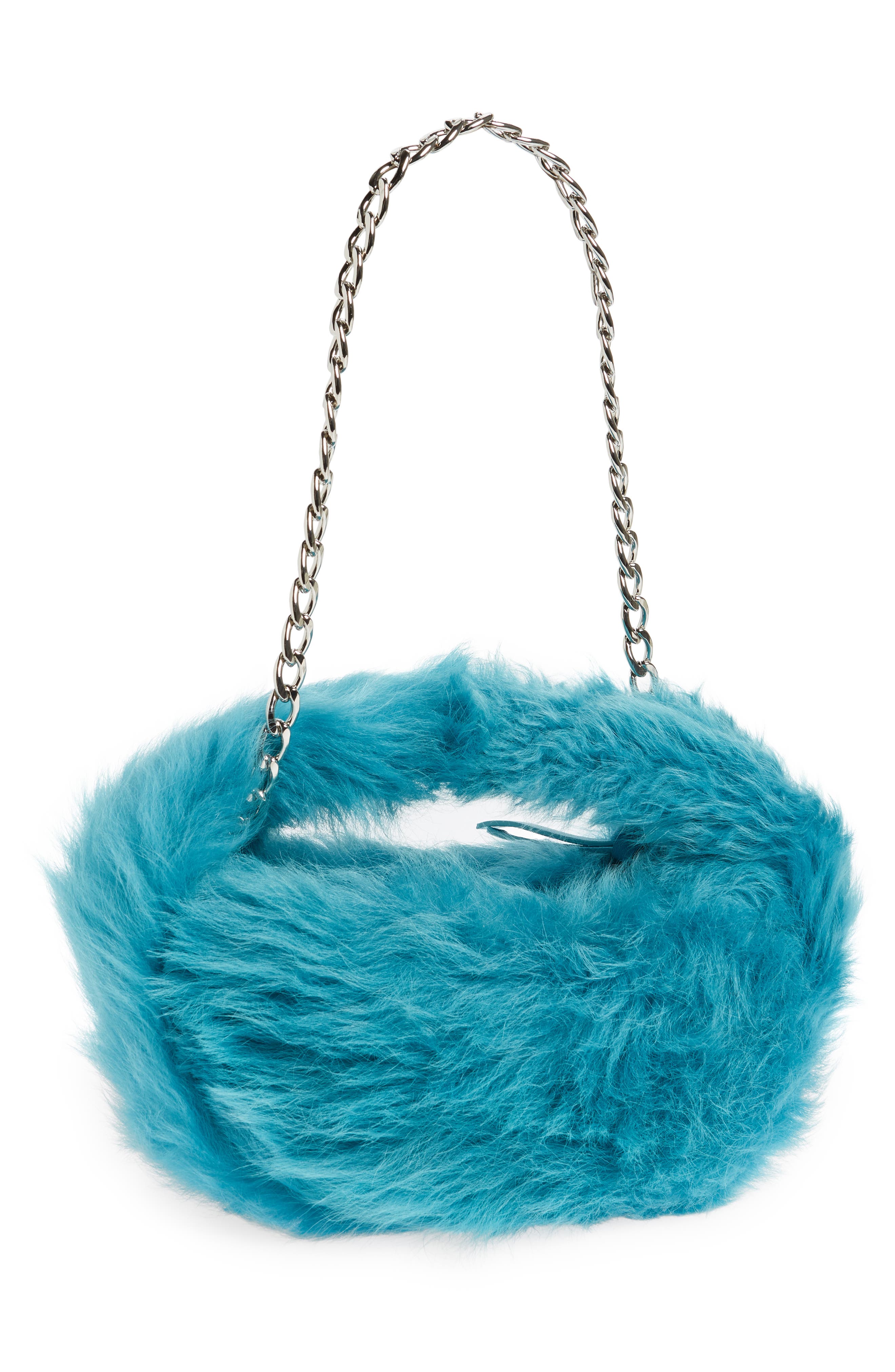 By Far Baby Cush Genuine Toscana Shearling Top Handle Bag, Alternate, color, 